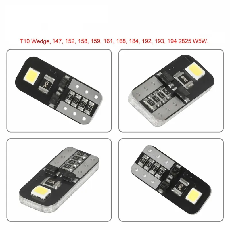 Лед Крушки За Габарит, Т10 W5W LED 2 SMD, 12V, Canbus, Бяла Светлина - 2