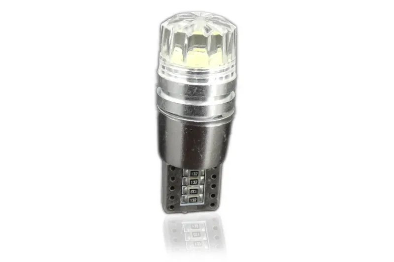 LED Лед Диоднa Крушкa За Габарит, Т10 W5W, COB 8-Core, 12V , Canbus - Error free , Без грешки, Бяла и Синя Светлина - 4