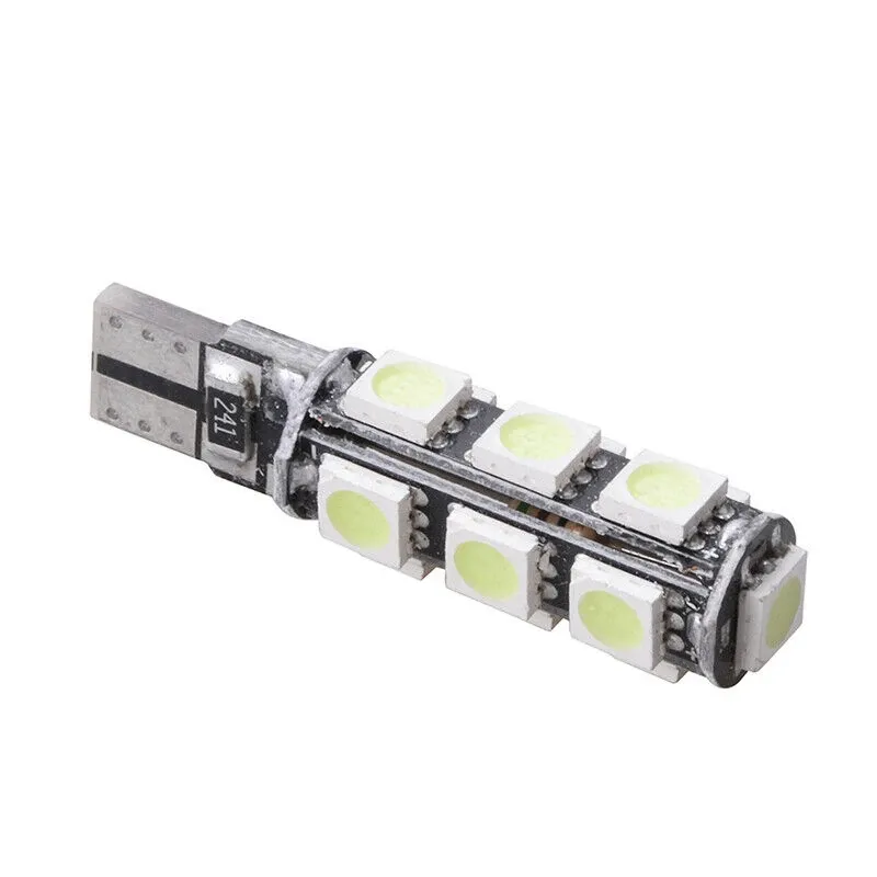 LED Лед Диодни Крушки За Габарит, Т10 W5W, 13 SMD, 12V, Оранжева, Жълта, Canbus - Error free , Без грешки - 3