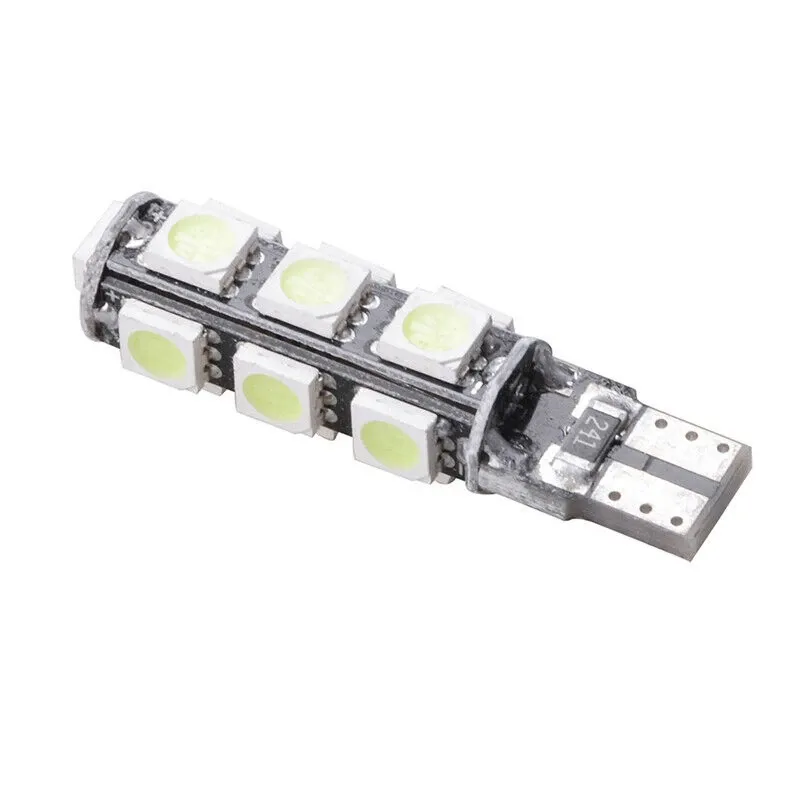 LED Лед Диодни Крушки За Габарит, Т10 W5W, 13 SMD, 12V, Бяла, Canbus - Error free , Без грешки - 2