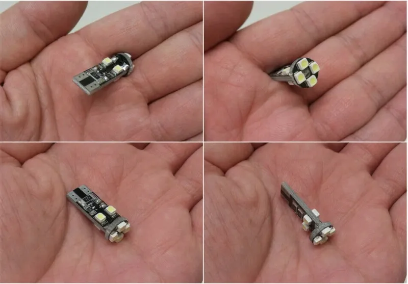 LED Лед Диодни Крушки За Габарит, Т10 W5W, 8 SMD, 12V, Canbus - Error free , Без грешки - 3