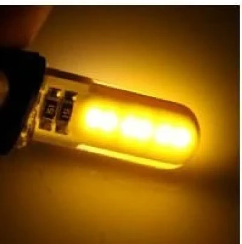 LED Лед Диодни Крушки За Габарит, Т10 W5W, COB 12-Core, 12V, , Canbus - Error free , Без грешки - 0