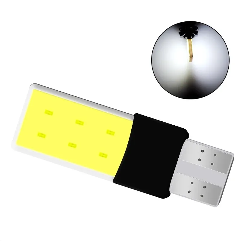 LED Лед Диодни Крушки За Габарит, Силикон, COB, Т10 W5W, 300lm, 12V, Бели KRU137 - 0