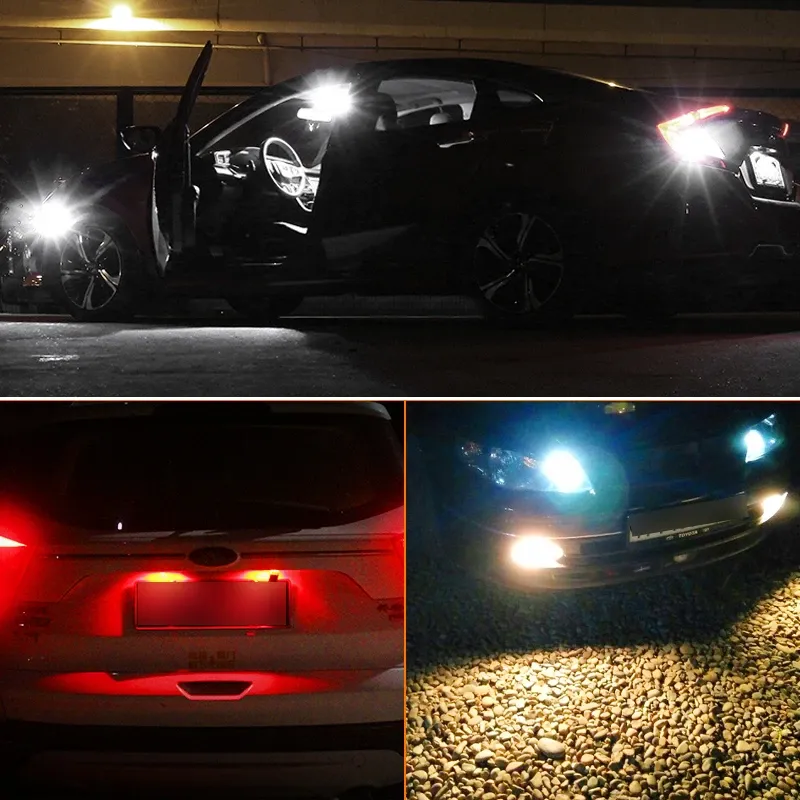 LED Лед Крушки, Mигач, Стоп, Габарит, Халоген, 9 LED, 1156 BA15S ,12V, Бяла, Оранжева, Червена - 6
