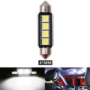 LED Лед Диодни Крушки, 2 SMD 5050 , 41мм, 12V, Бяла Светлина