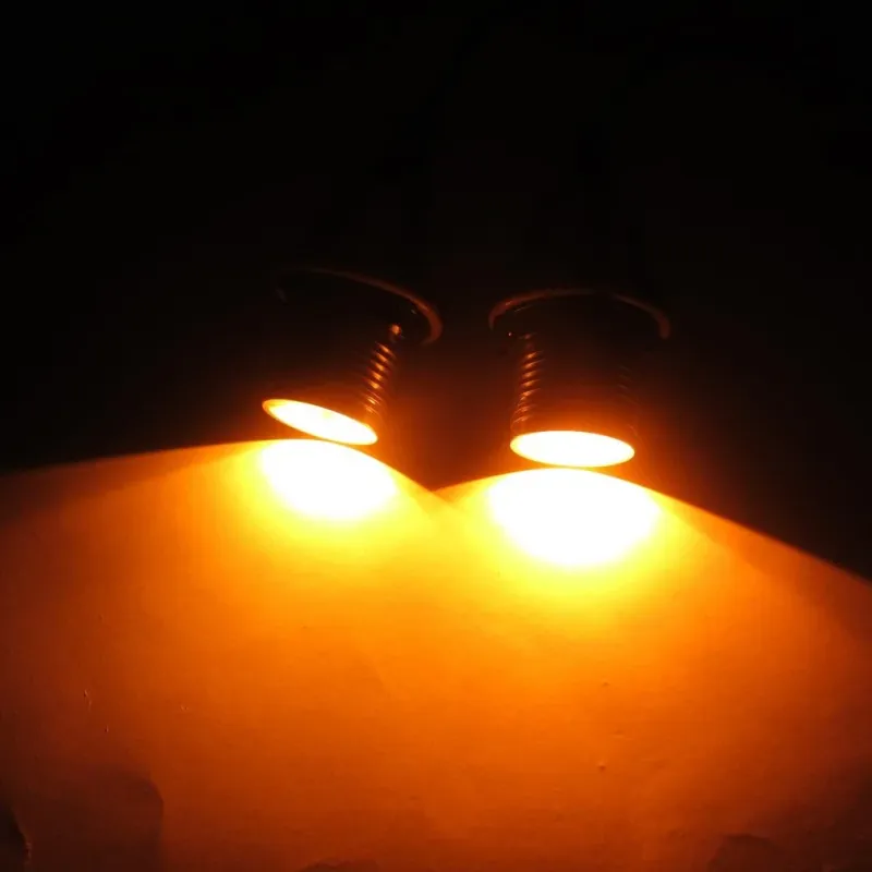 Комплект от 2 броя LED крушки Angel Eyes ангелски очи 12V-24V цвят жълт за BMW с Canbus без грешки - 2