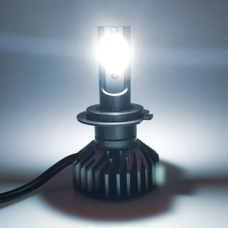 Комплект от 2бр Умалени Мини Лед Led Диодни Крушки H7 Х7 12V 50W 12000lm Mono LED +300% за Фарове Can Bus без грешки - 11