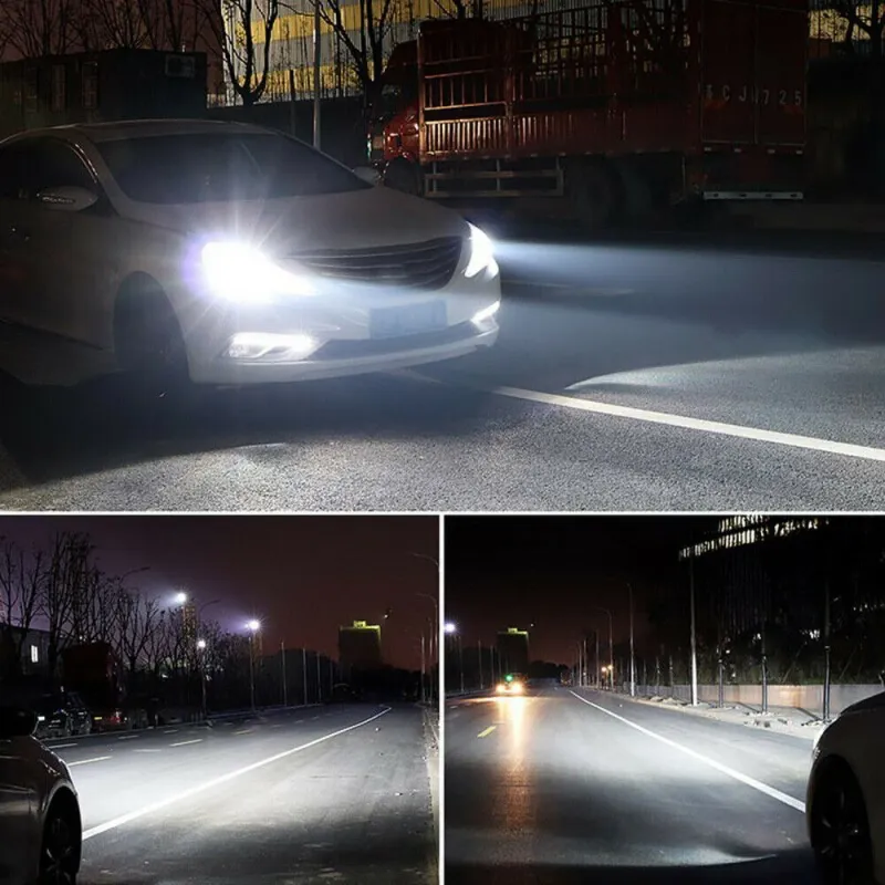 Комплект от 2бр Умалени Мини Лед Led Диодни Крушки H7 Х7 12V 50W 12000lm Mono LED +300% за Фарове Can Bus без грешки - 10