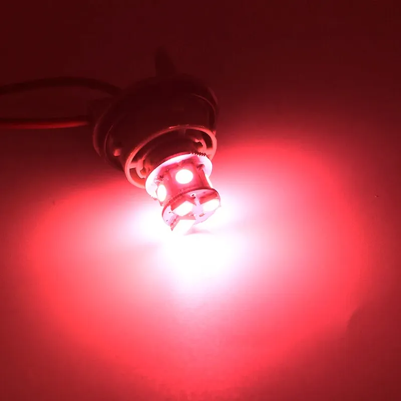 LED Лед Крушки, 22 SMD, BA15S 1156 (P21W), BAU15S 1156 (PY21W), 12V Бяла, Оранжева, Червена Светлина - 4