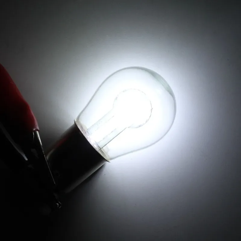 LED Лед Крушки, 18 SMD, BA15S 1156 (P21W), BAU15S 1156 (PY21W), 12V - 24V, Бяла, Оранжева, Червена, Синя Светлина - 4
