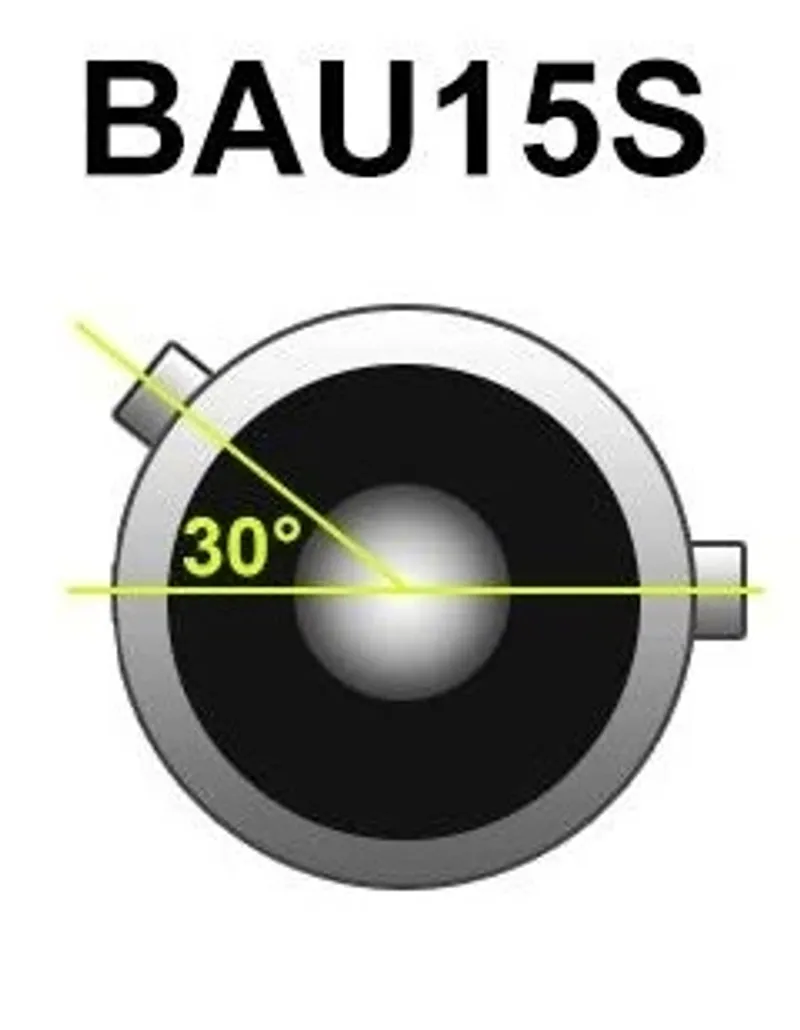 Комплект от 2 броя LED Лед Крушки 18 SMD BAU15S (PY21W) 12V Оранжеви Жълти Асиметрични пинове в блистер - 3