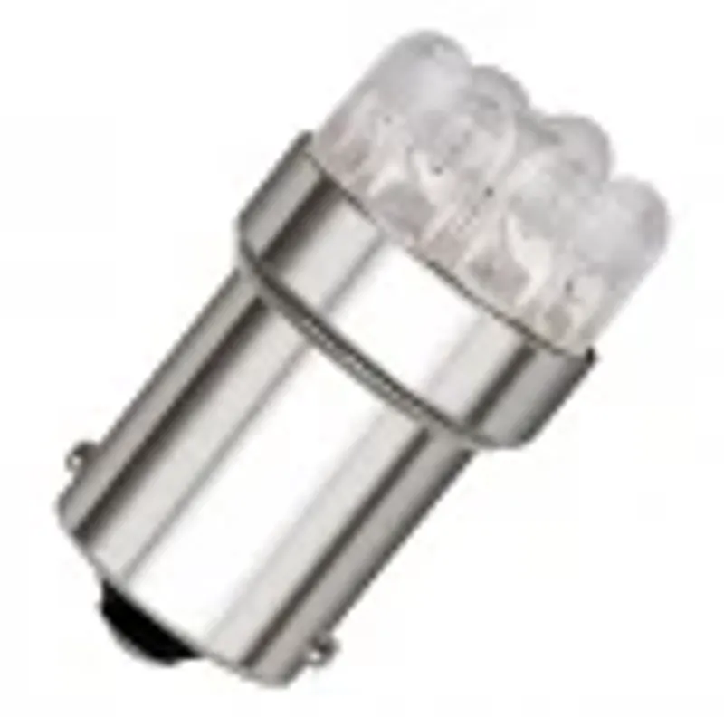 Комплект от 2 броя LED Лед Крушки за Mигач Стоп Габарит Халоген 9 LED 1156 BA15S 12V Червена Светлина в Блистер - 3