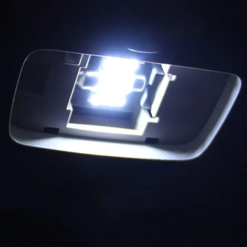 Комплект от 2 броя LED Лед Диодни Крушки 16 SMD 5050 36мм 12V Бяла Светлина в блистер - 7