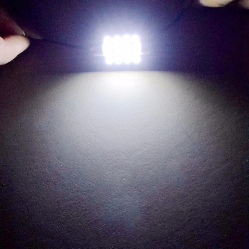 Комплект от 2 броя LED Лед Диодни Крушки 16 SMD 5050 39мм 12V Бяла Светлина в блистер - 6