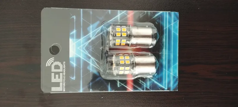Комплект 2бр. LED Лед Крушки, 30 SMD, BA15S 1156 (PY21W), 12V, оранжева светлина canbus, срещуположни пинове (180°) - 3