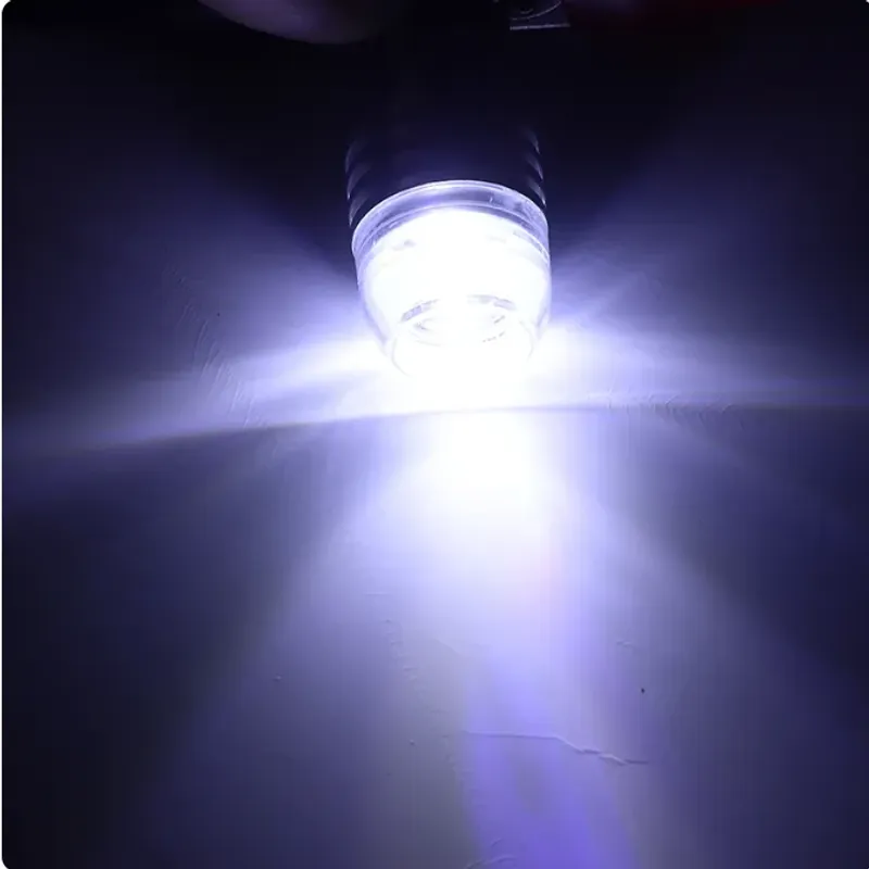 Комплект от 2 броя LED Лед Диодни Блиц Мигащи Крушки За Габарит P21W 1156 BA15S 12V с 9 Леда Бяла Светлина - 5