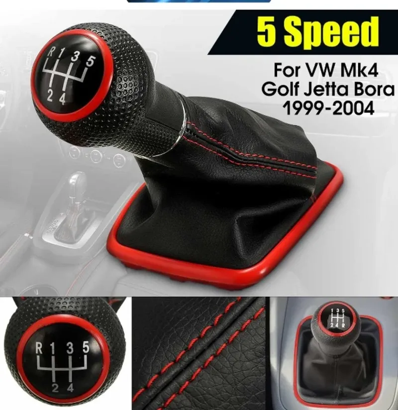 Tопка Скоростен Лост С Маншон Кожен Кожух За Голф Golf 4 Bora Червена - 5