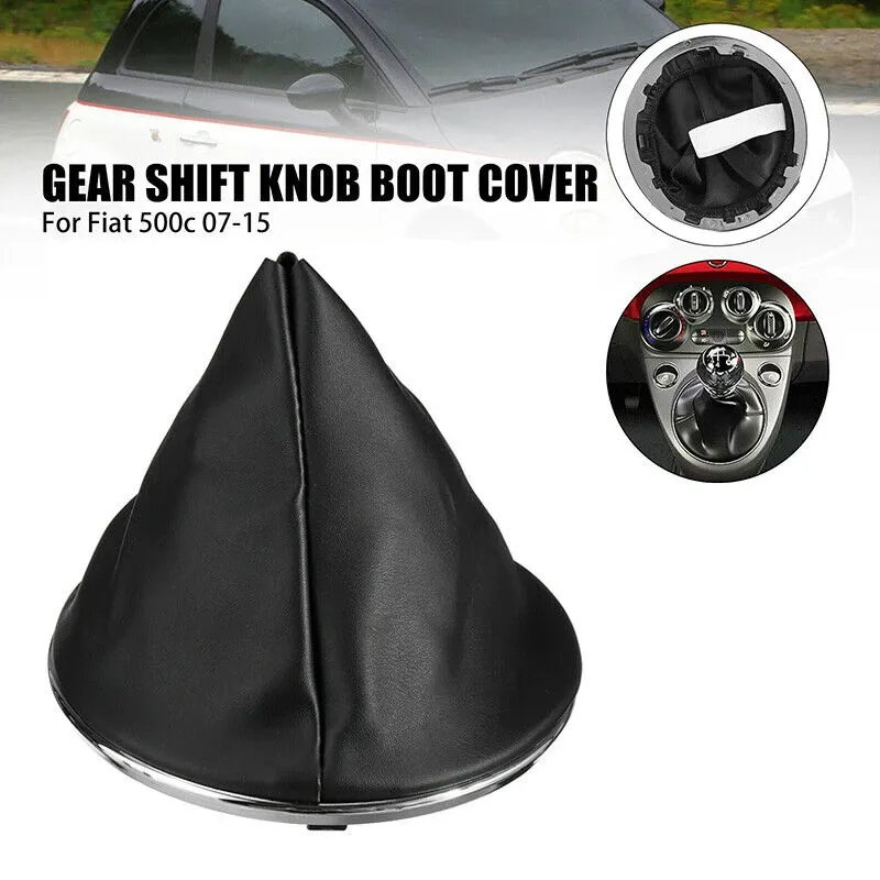 Кожен Маншон Кожух Скоростен Лост от Еко Кожа За Фиат Fiat 500 500C 2007-2015 - 8