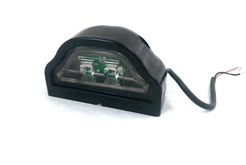 LED Лед Диоден Плафон Oсветление за Регистрационен Номер 12V За Ремарке Бус Каравана Платформа Черен - 0