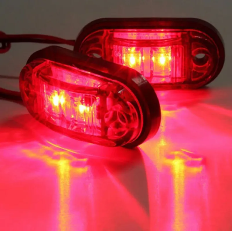 1 Брой 12V Червен Led Лед Диоден Маркер Габарит Токос - За Бусове Камиони Ремаркета - 1