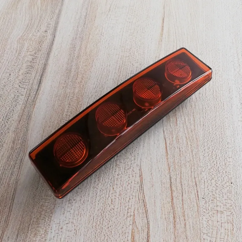 1бр Оранжев преден габарит LED сенник маркер за Скания Scania - 180mm x 40 mm с букса - 5