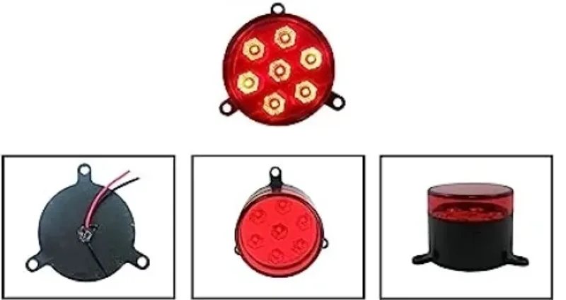 1 брой LED ЛЕД червен кръгъл диоден габарит маркер токос 5 диода 12 - 24V за камион бус ван каравана платформа кемпер и др. 50 х 38 мм - 0
