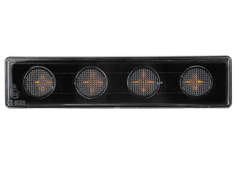 1бр Оранжев LED преден габарит маркер за Скания Scania- 180mm x 40 mm с букса - 1