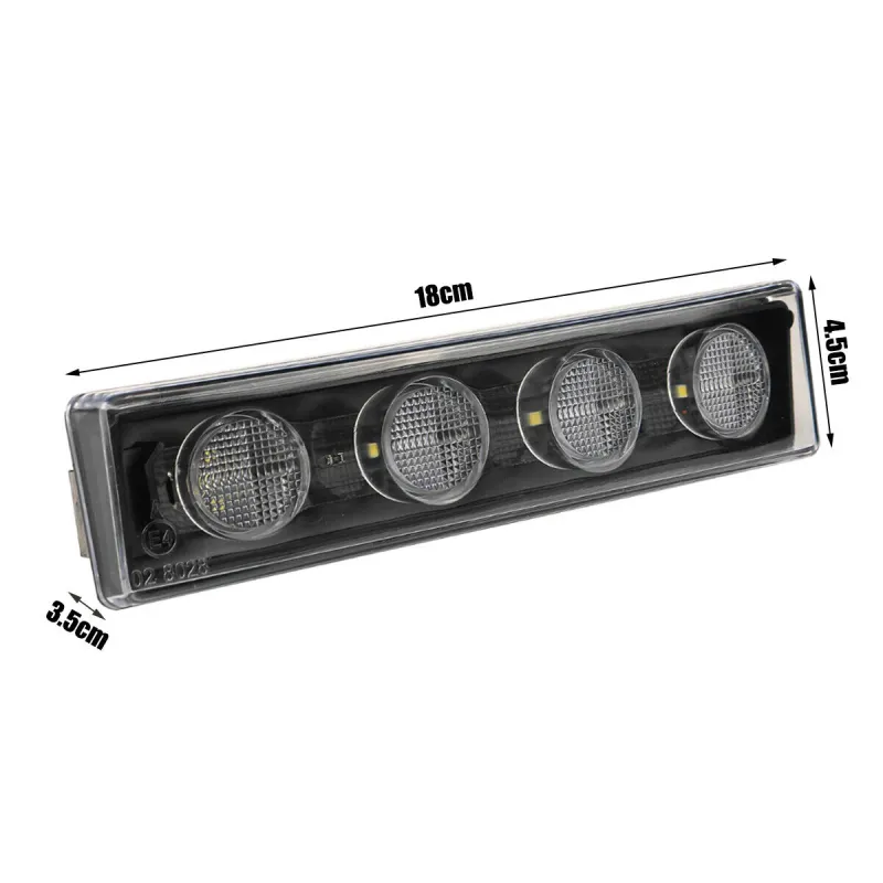 1бр Оранжев LED преден габарит маркер за Скания Scania- 180mm x 40 mm с букса - 4