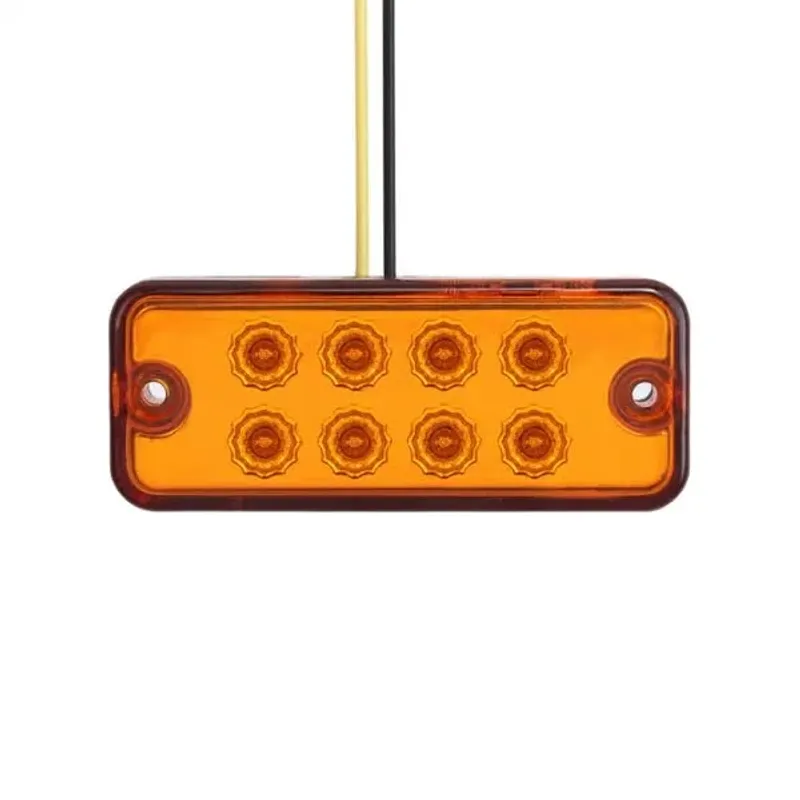 Оранжев LED Габарит / Светлина / Токос, с 8 диода - 12V - 99mm x 40mm - 3