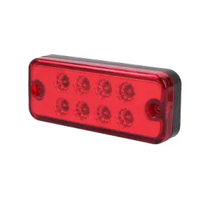 Червен LED Габарит / Светлина / Токос, с 8 диода - 12V - 99mm x 40mm