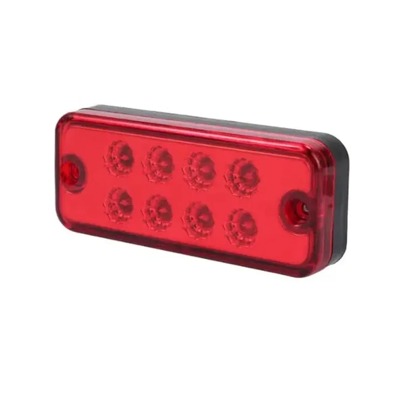 Червен LED Габарит / Светлина / Токос, с 8 диода - 12V - 99mm x 40mm - 0
