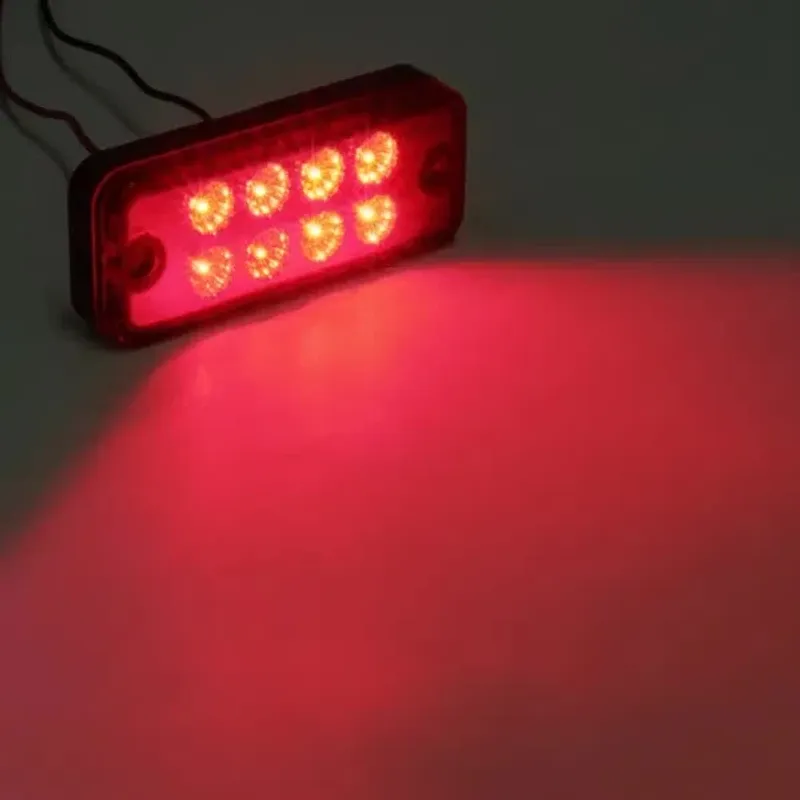 Червен LED Габарит / Светлина / Токос, с 8 диода - 24V - 99mm x 40mm - 2