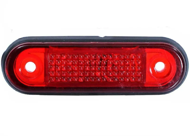ЧЕРВЕН LED Заден Маркер Токос Габарит за Бус Платформа Камион Ремарке Автобус - 75 мм х 22мм - 12V - 2