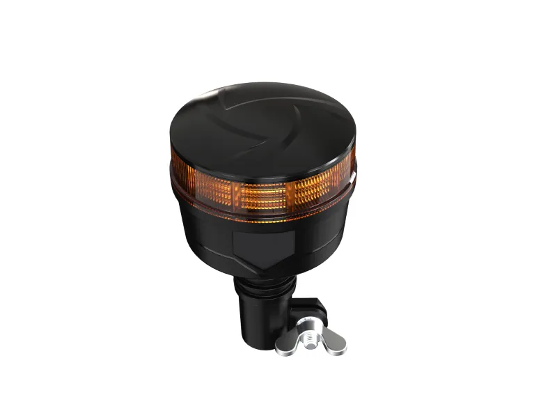 19W LED ЛЕД Аварийна Сигнална Лампа Маяк Буркан 30 Диода Оранжева Жълта 12V - 24V за монтаж на тръба - 2
