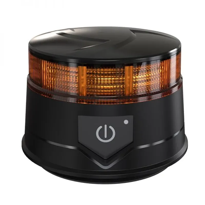 14W Лед Led Безжична Диодна Въртяща се Сигнална Аварийна Лампа Маяк Буркан с ДИСТАНЦИОННО Магнит и Вендуза за Пътна Помощ Платформа и др.12V - 24V - 4