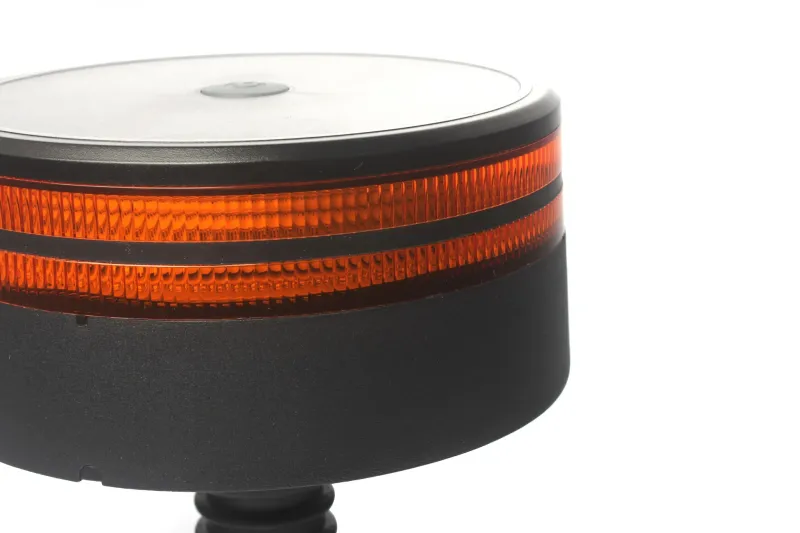 25W LED ЛЕД Аварийна Сигнална Лампа Маяк Буркан Двуредов с 50 Диода Оранжева Жълта 12V - 24V за монтаж на тръба - 6