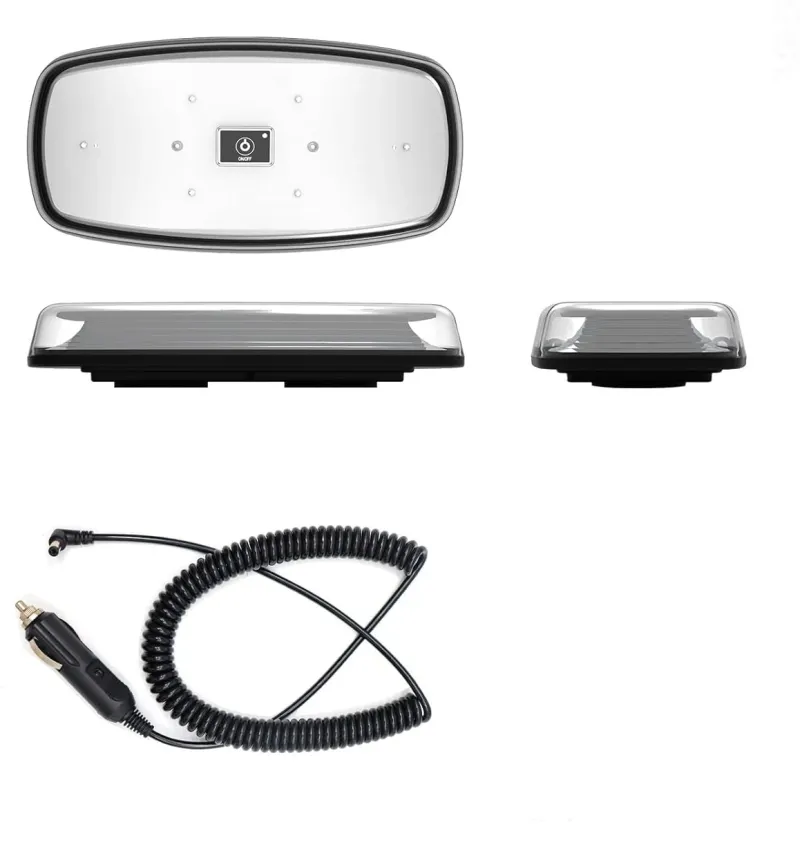 Wireless Безжична Лед Led Блиц Аварийна Сигнална Лампа Маяк с презареждаща се батерия с магнит 12V - 24V за пътна помощ платформа агро техника и др. - 4