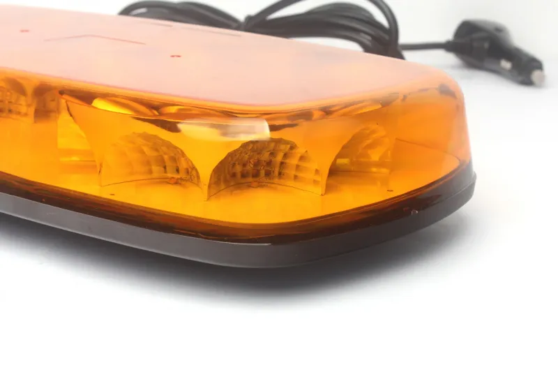 Оранжева 12-24V Лед Led Аварийна Сигнална Лампа Маяк Буркан с Магнит 35W За Пътна Помощ Платформа и др. - 8