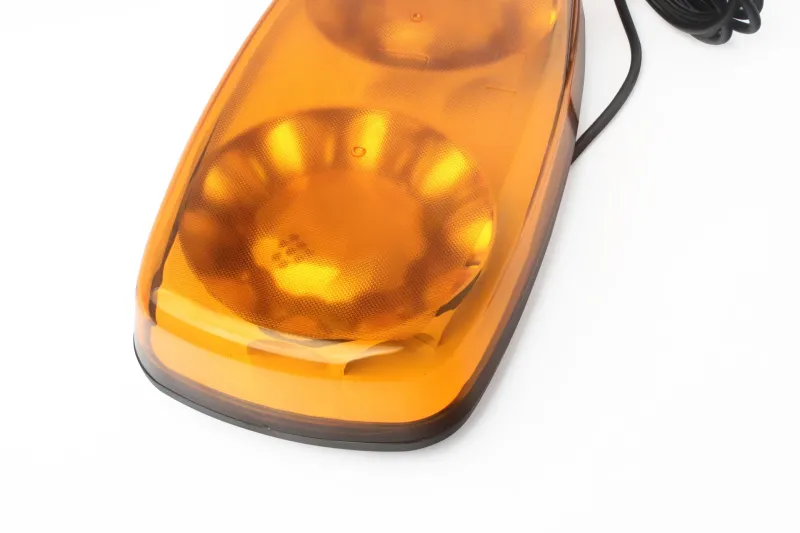 Оранжева 12-24V Лед Led Аварийна Сигнална Лампа Маяк Буркан с Магнит 35W За Пътна Помощ Платформа и др. - 9