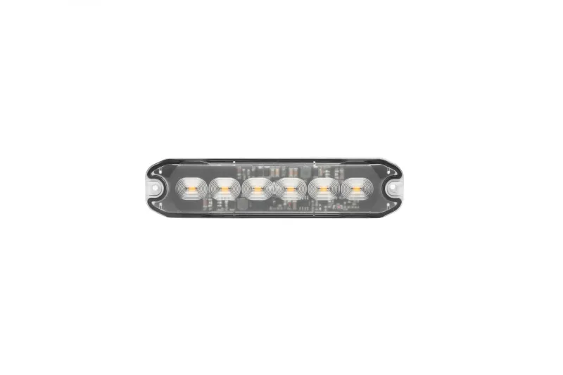 6 LED ЛЕД Жълта Аварийна Лампа Блиц Светлина Мигаща За Пътна Помощ Платформа и др. 10W с 8 режима 8х3 cm. 12-24V - 6