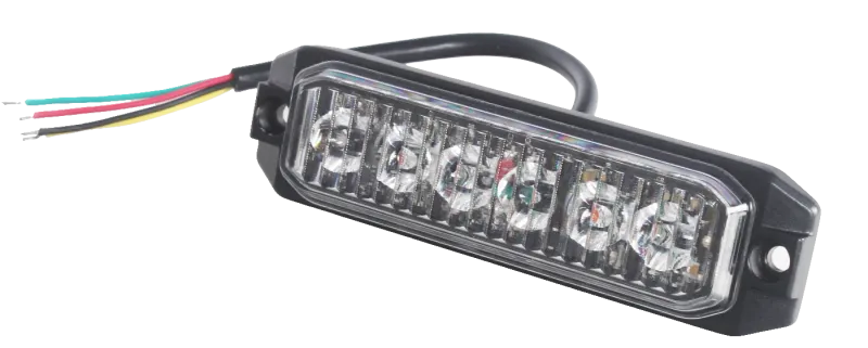 6 LED Блиц Светлина Мигаща Аварийна Лампа За Пътна Помощ Жълта 12V - 24V - 2