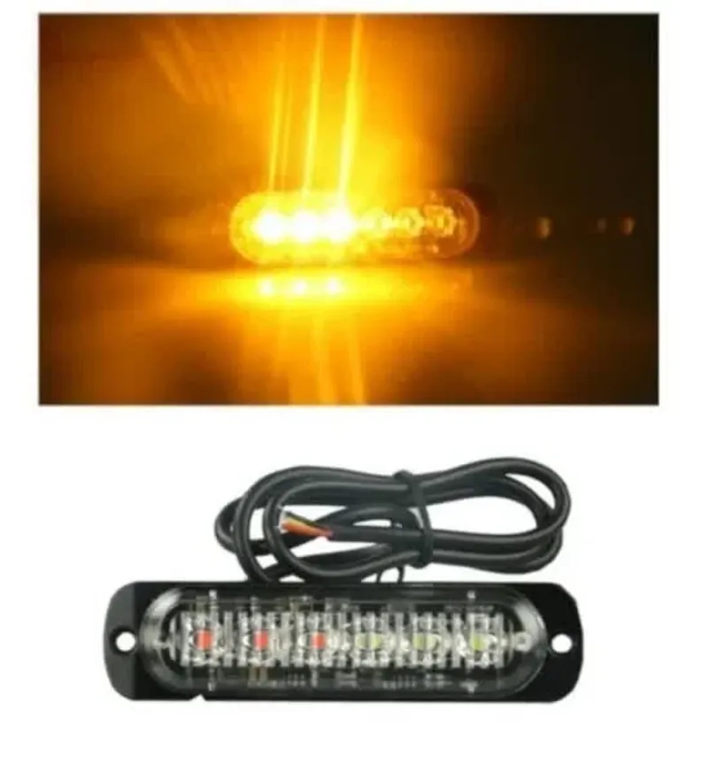 6 LED Аварийна Лампа За Пътна Помощ, Жълта Блиц Светлина, Мигаща! - 2
