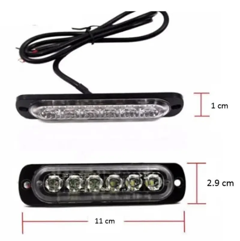 6 LED Аварийна Лампа За Пътна Помощ, Жълта Блиц Светлина, Мигаща! - 0