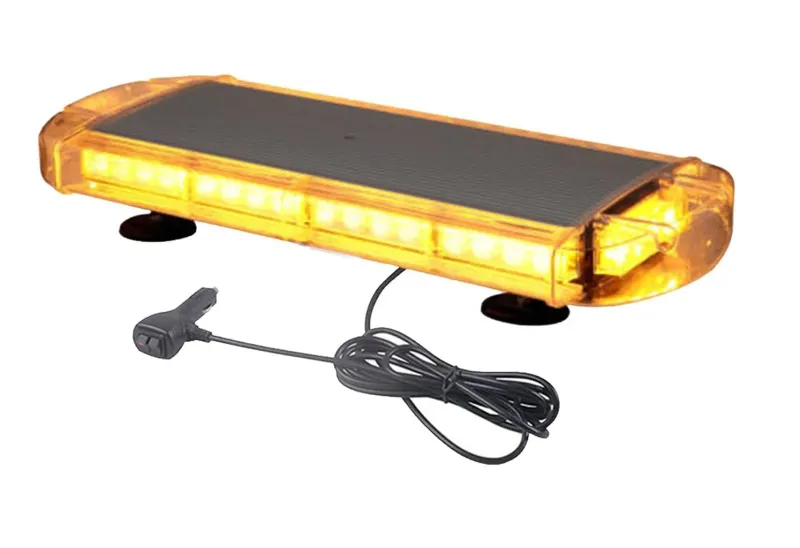 12V 24V Лед Led Диодна Мощна Аварийна Сигнална Лампа Буркан с Магнит 55см 10 режина Бяло Стъкло За Пътна Помощ Платформа Снегорин и др. - 4