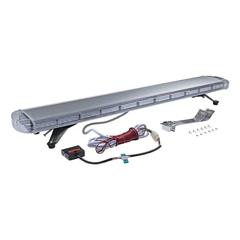 12V 24V Лед Led Диодна Мощна Аварийна Сигнална Лампа Буркан с Магнит 130 см 10 режина Бяло Стъкло За Пътна Помощ Платформа Снегорин и др. - 12