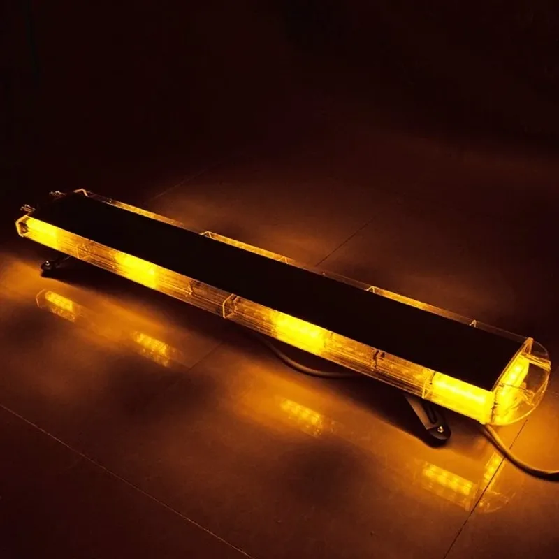 12V 24V Лед Led Диодна Мощна Аварийна Сигнална Лампа Буркан с Магнит 130 см 10 режина Бяло Стъкло За Пътна Помощ Платформа Снегорин и др. - 5