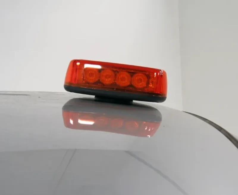 12V 24V Лед Led Диодна Мощна Аварийна Сигнална Лампа Буркан с Магнит 15 режима Оранжево Стъкло За Пътна Помощ Платформа Снегорин и др. - 11