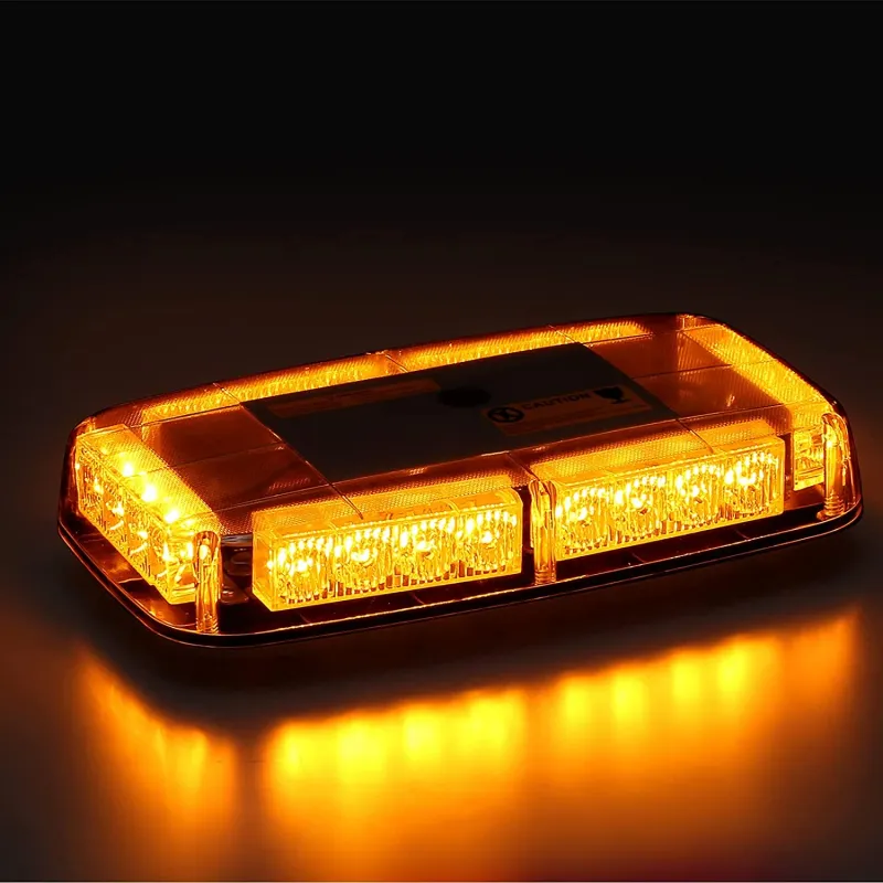 12V 24V Лед Led Диодна Мощна Аварийна Сигнална Лампа Буркан с Магнит 15 режима Бяло Стъкло За Пътна Помощ Платформа Снегорин и др. - 11