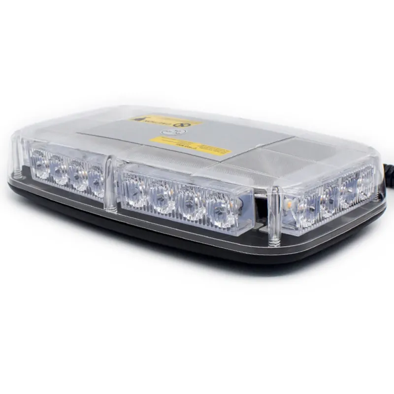 12V 24V Лед Led Диодна Мощна Аварийна Сигнална Лампа Буркан с Магнит 15 режима Бяло Стъкло За Пътна Помощ Платформа Снегорин и др. - 5