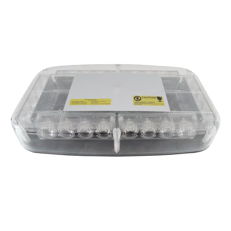 12V 24V Лед Led Диодна Мощна Аварийна Сигнална Лампа Буркан с Магнит 15 режима Бяло Стъкло За Пътна Помощ Платформа Снегорин и др. - 8
